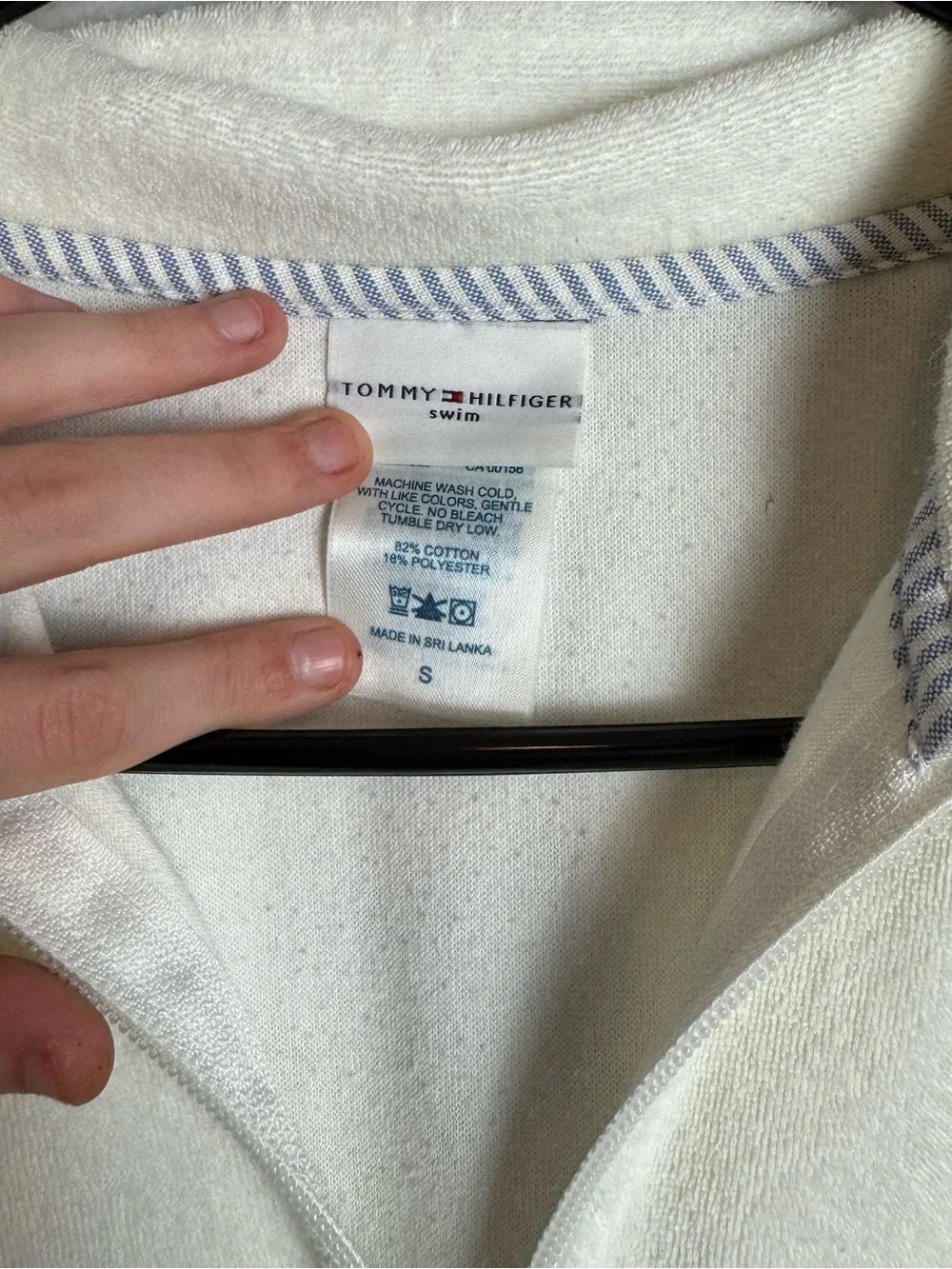 Tommy Hilfiger Terry Cloth White Swim Coverup Size Small